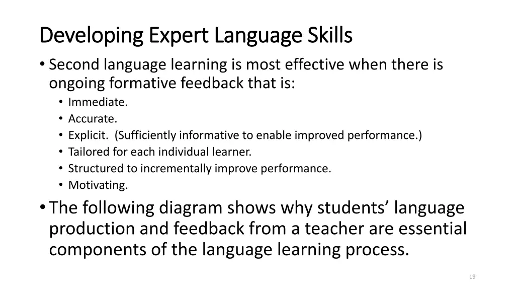 developing expert language skills developing