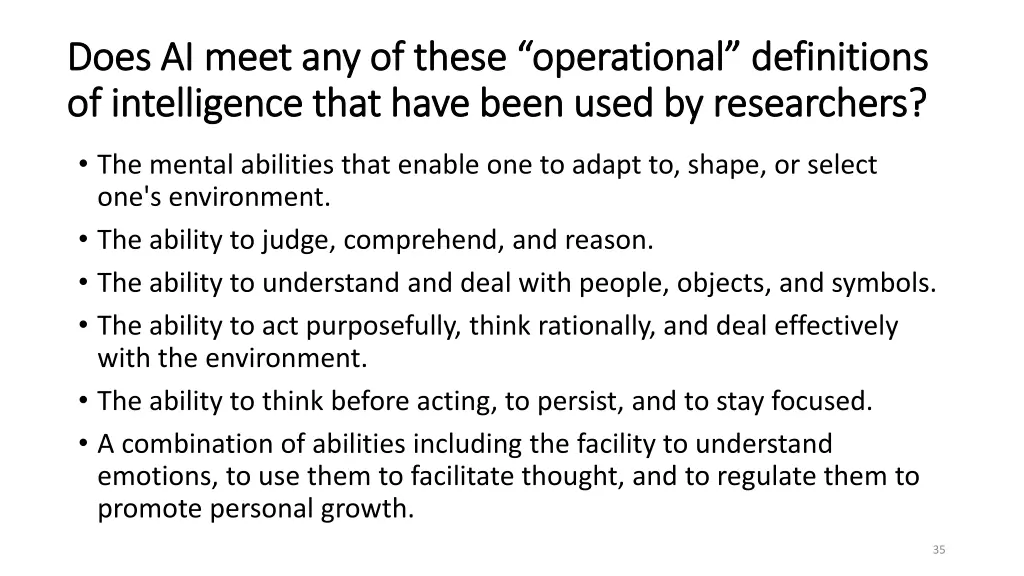does ai meet any of these operational definitions
