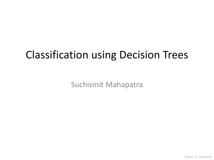 classification using decision trees