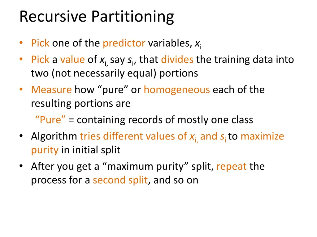 recursive partitioning