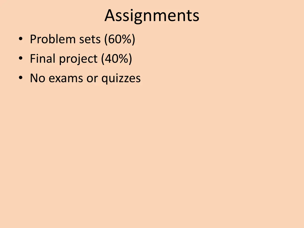 assignments