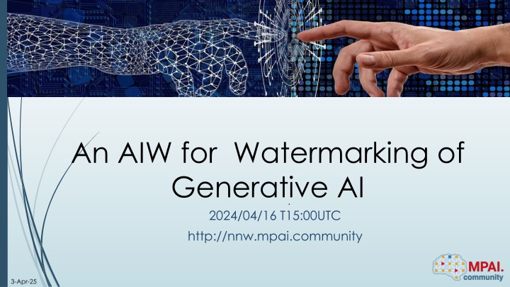 an aiw for watermarking of generative ai 2024