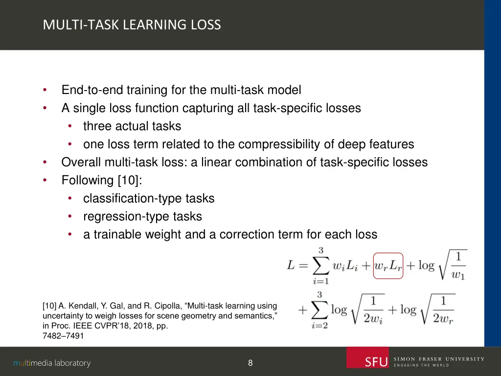 multi task learning loss