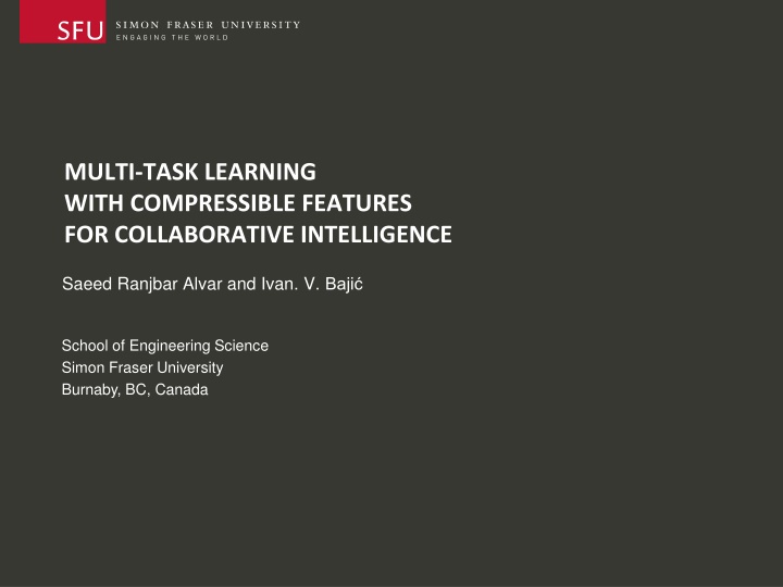 multi task learning with compressible features