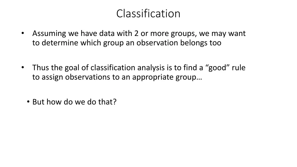 classification