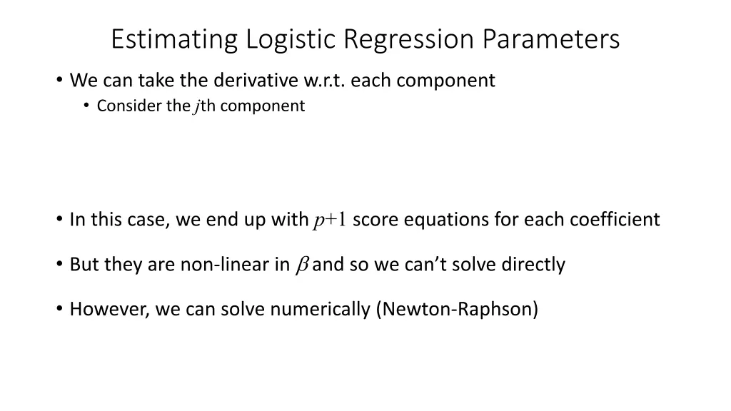 estimating logistic regression parameters 3