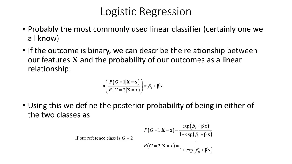 logistic regression