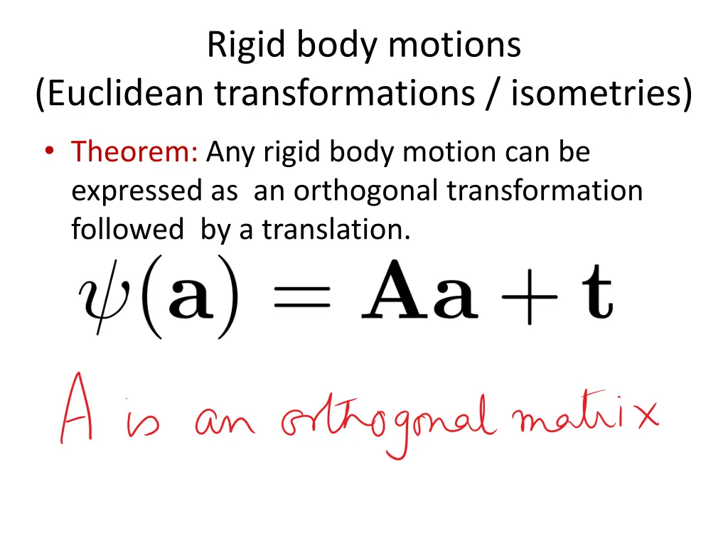 rigid body motions