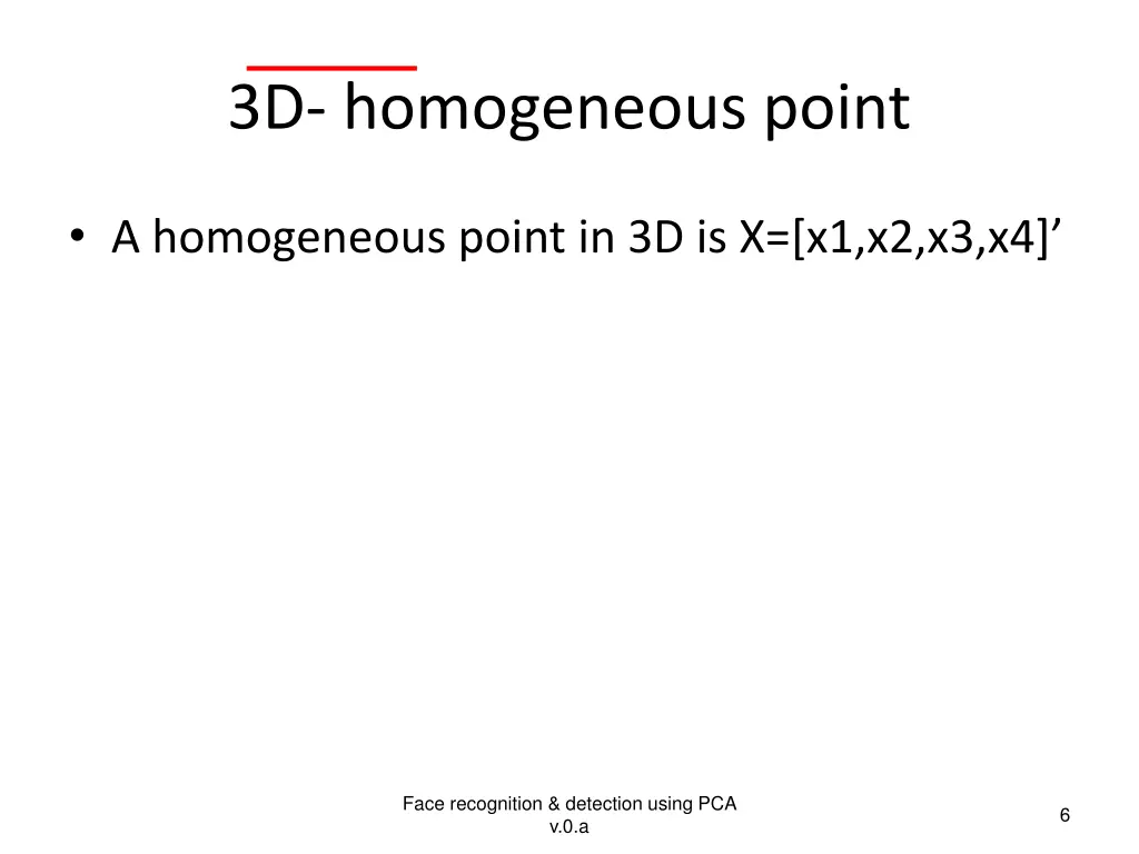 3d homogeneous point