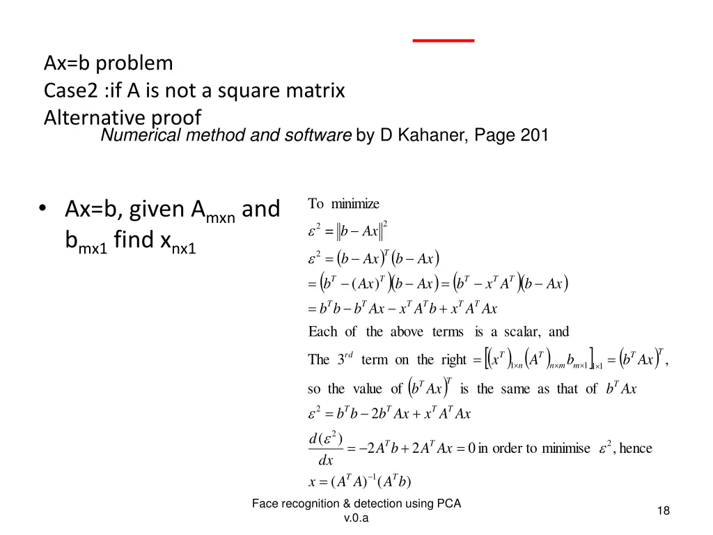 ax b problem case2 if a is not a square matrix