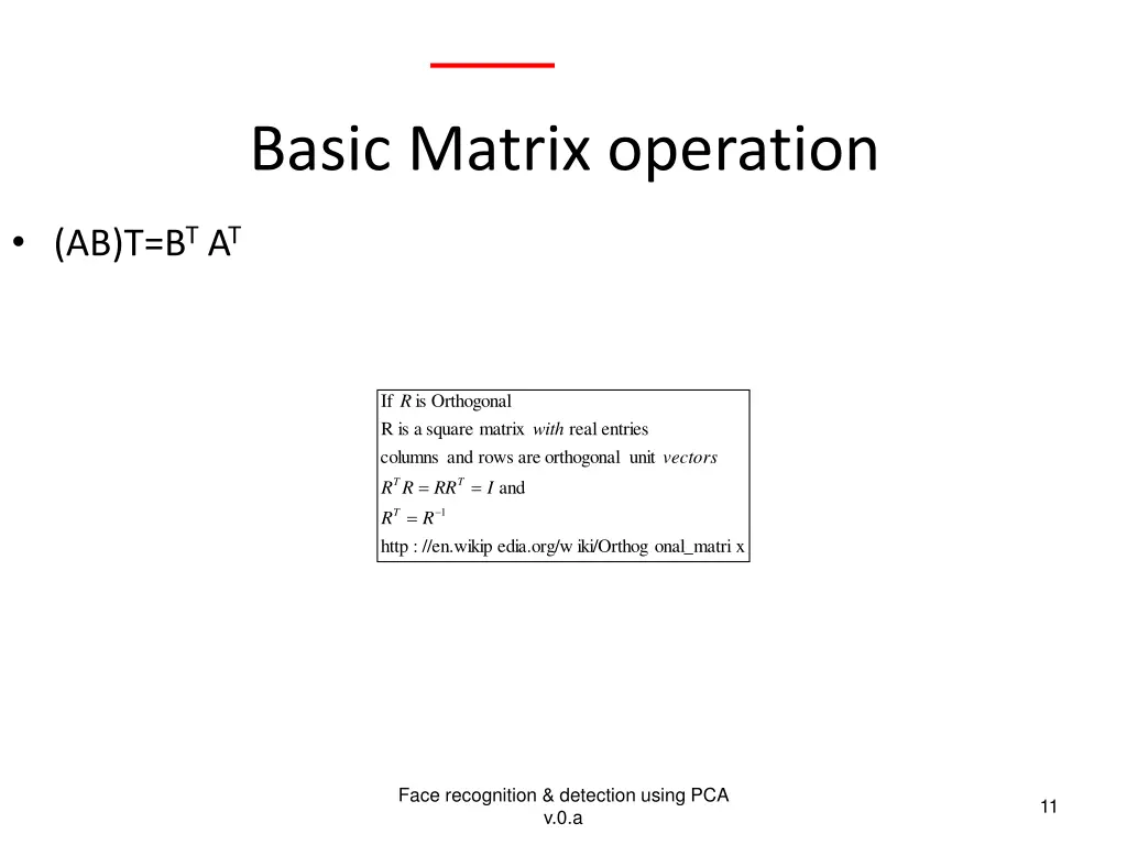 basic matrix operation