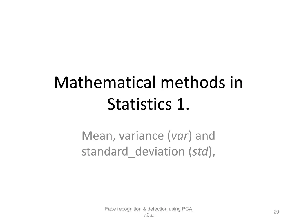 mathematical methods in statistics 1