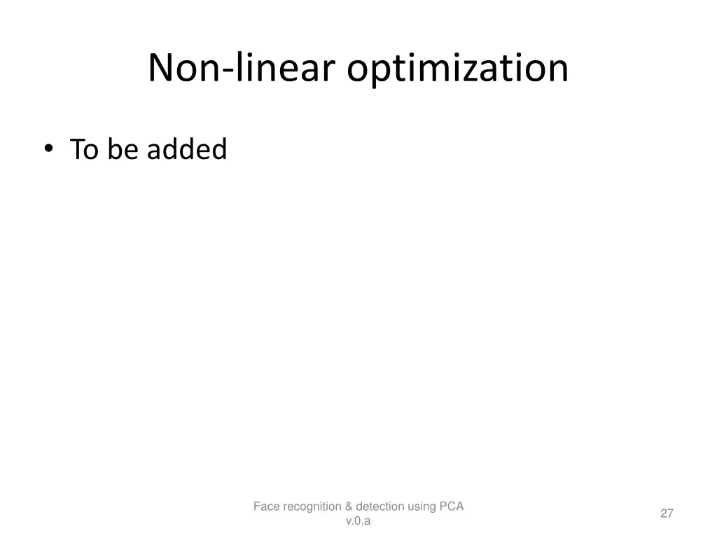 non linear optimization