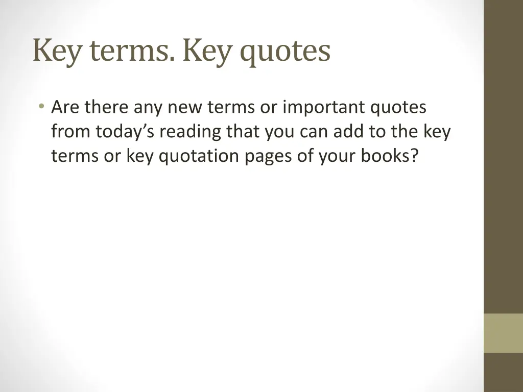 key terms key quotes