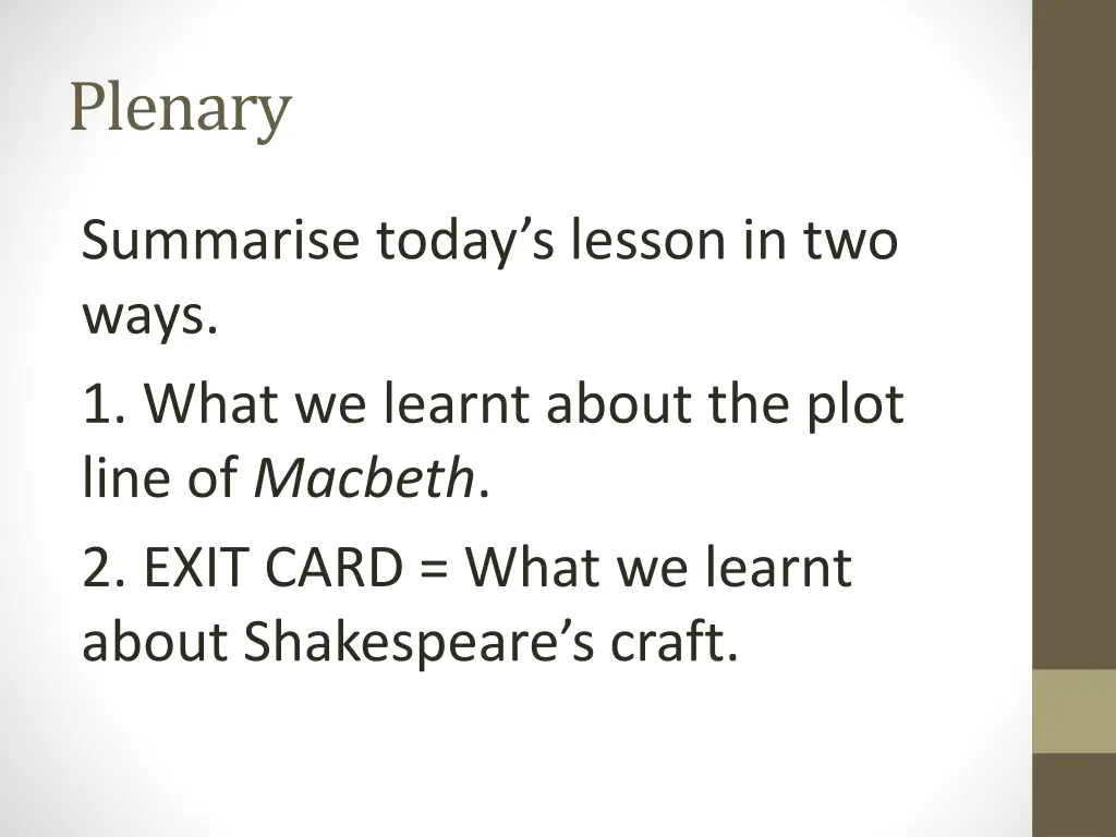 plenary