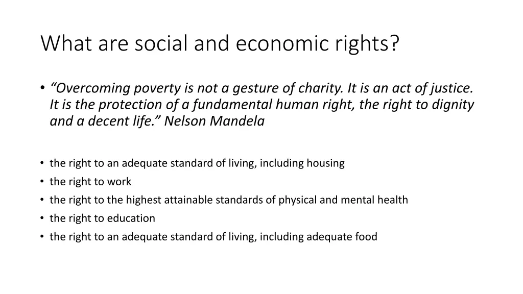 what are social and economic rights