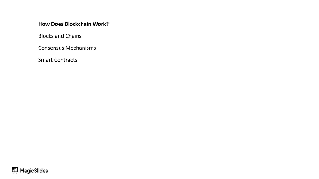 how does blockchain work