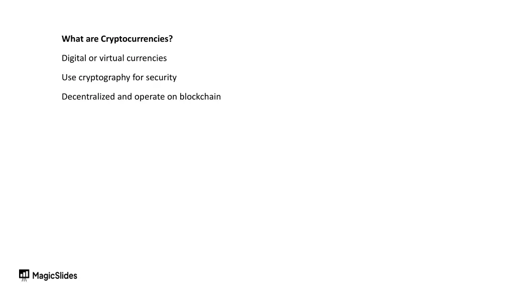 what are cryptocurrencies
