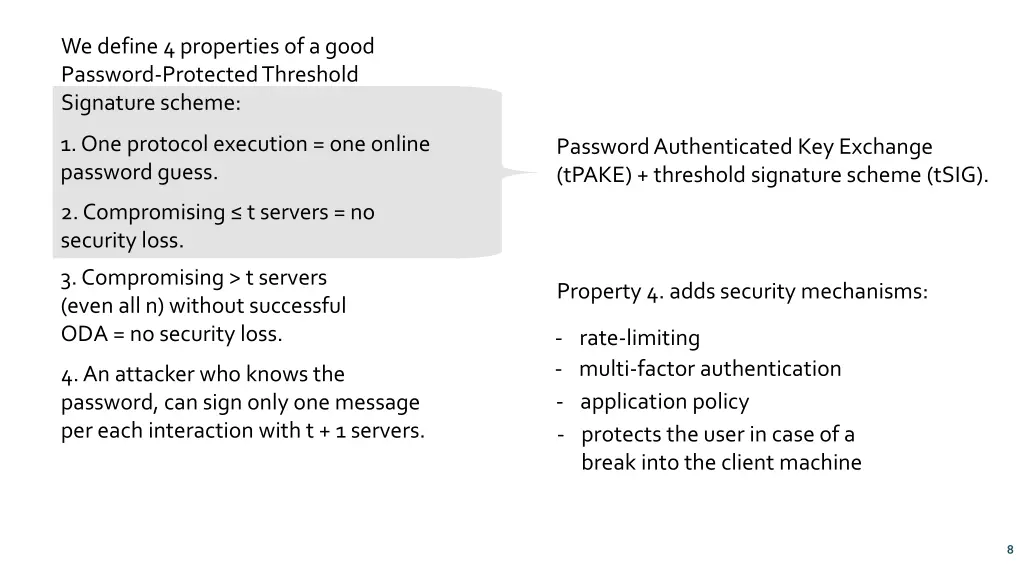 we define 4 properties of a good password 4