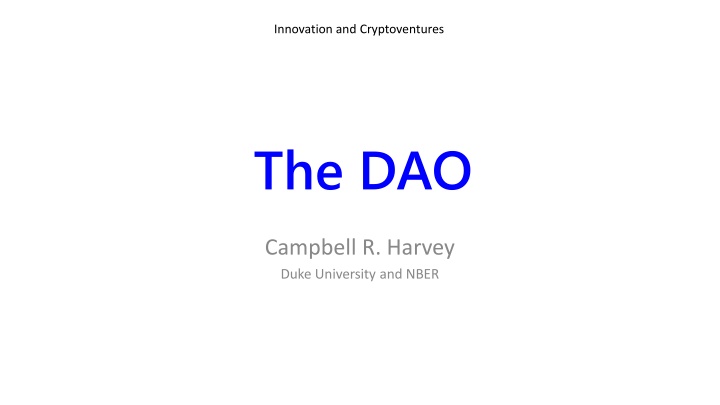 innovation and cryptoventures