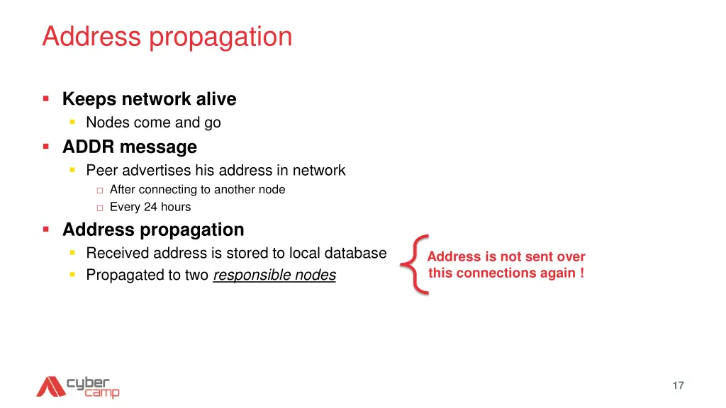address propagation