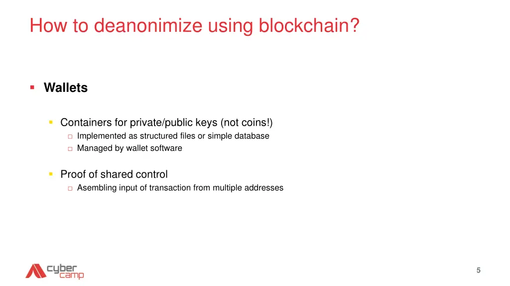 how to deanonimize using blockchain