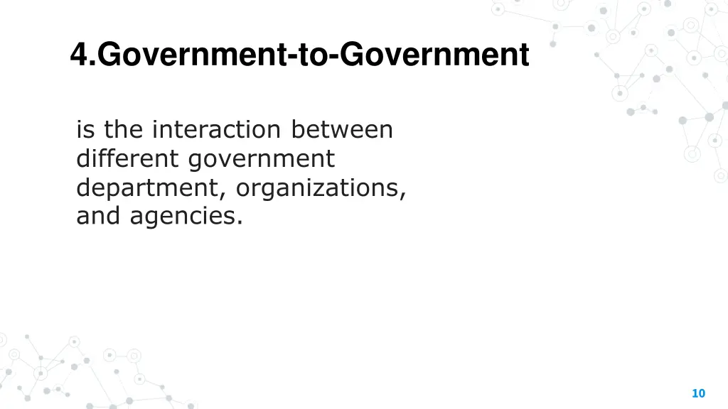 4 government to government
