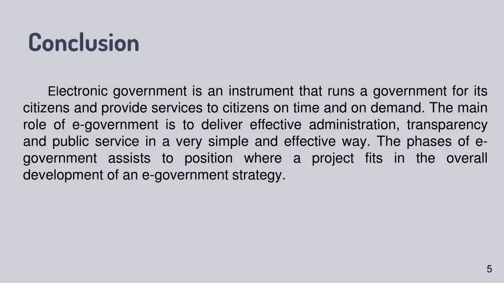 conclusion