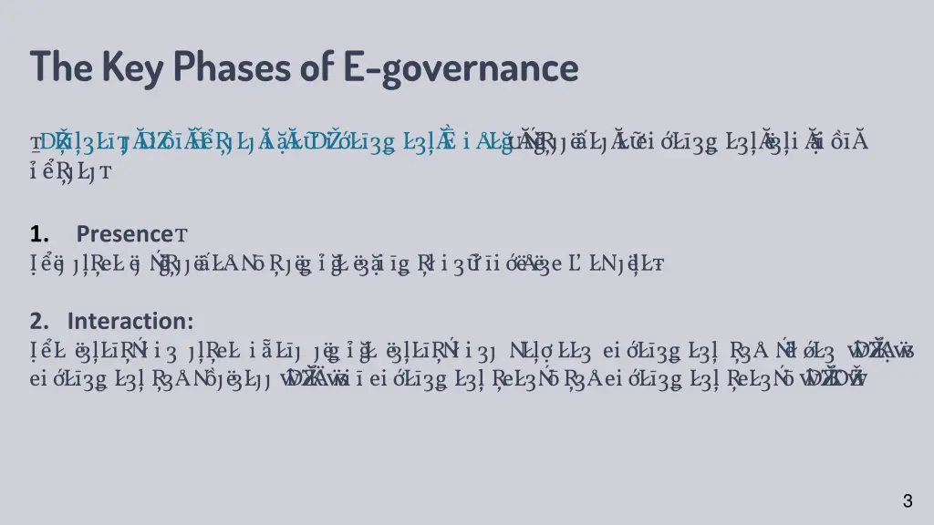 the key phases of e governance