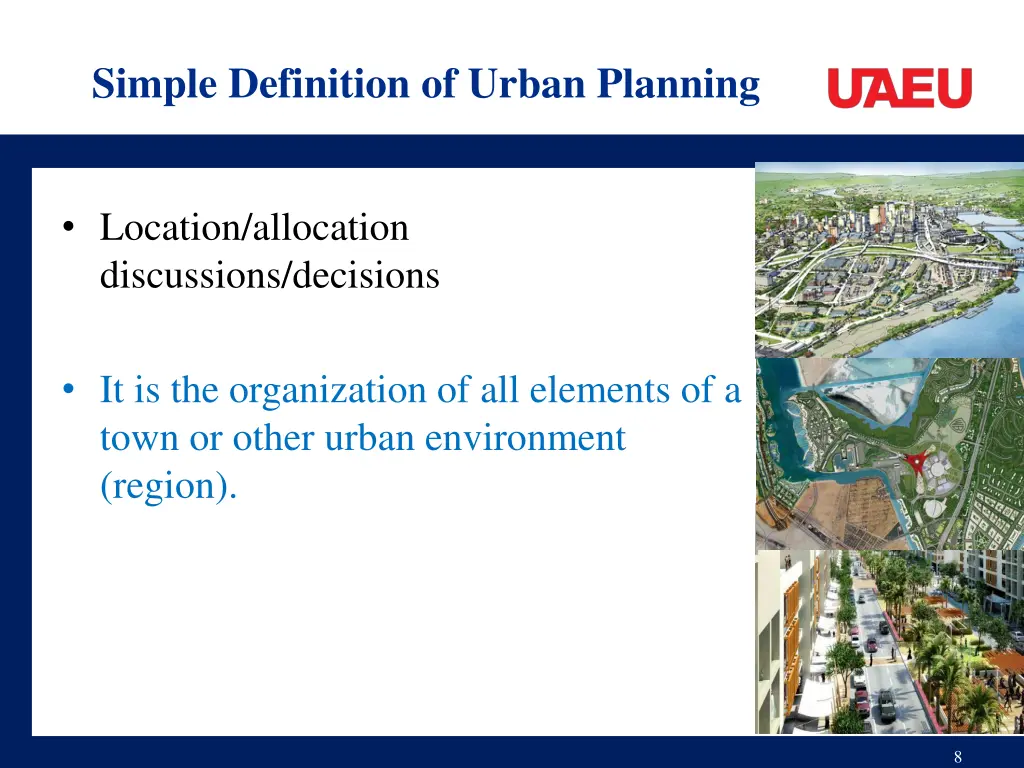 simple definition of urban planning