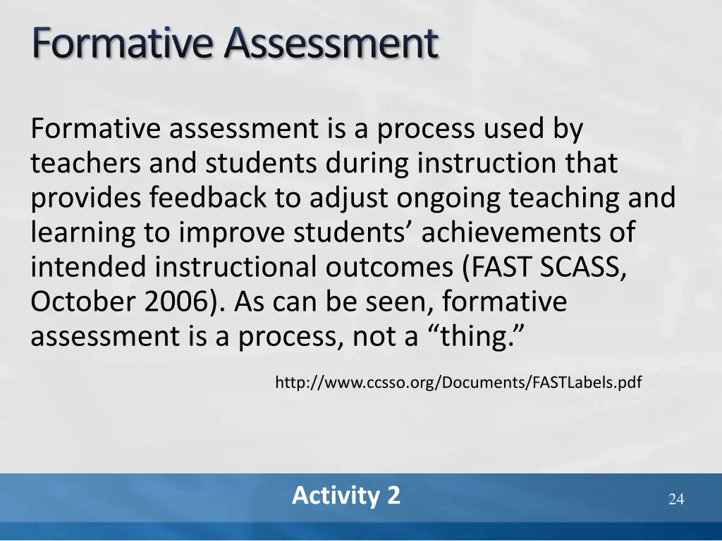 formative assessment