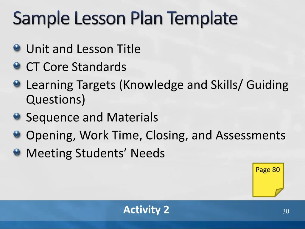sample lesson plan template