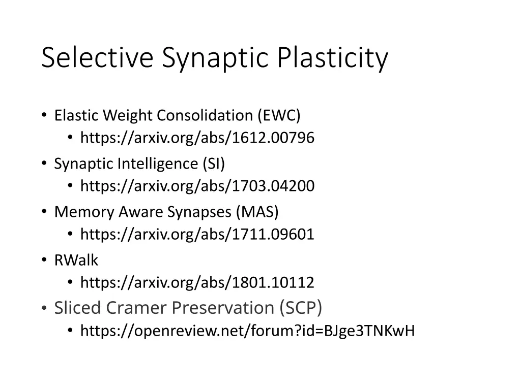 selective synaptic plasticity 5