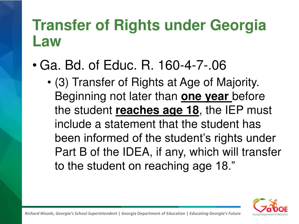 transfer of rights under georgia law 1