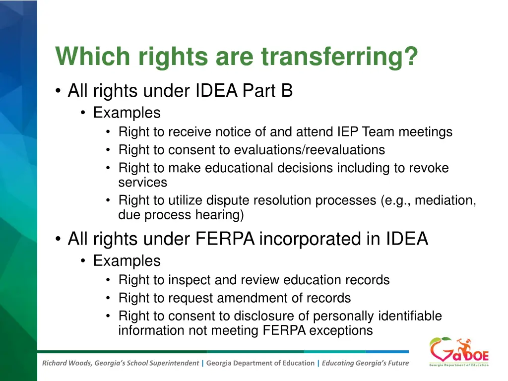 which rights are transferring all rights under