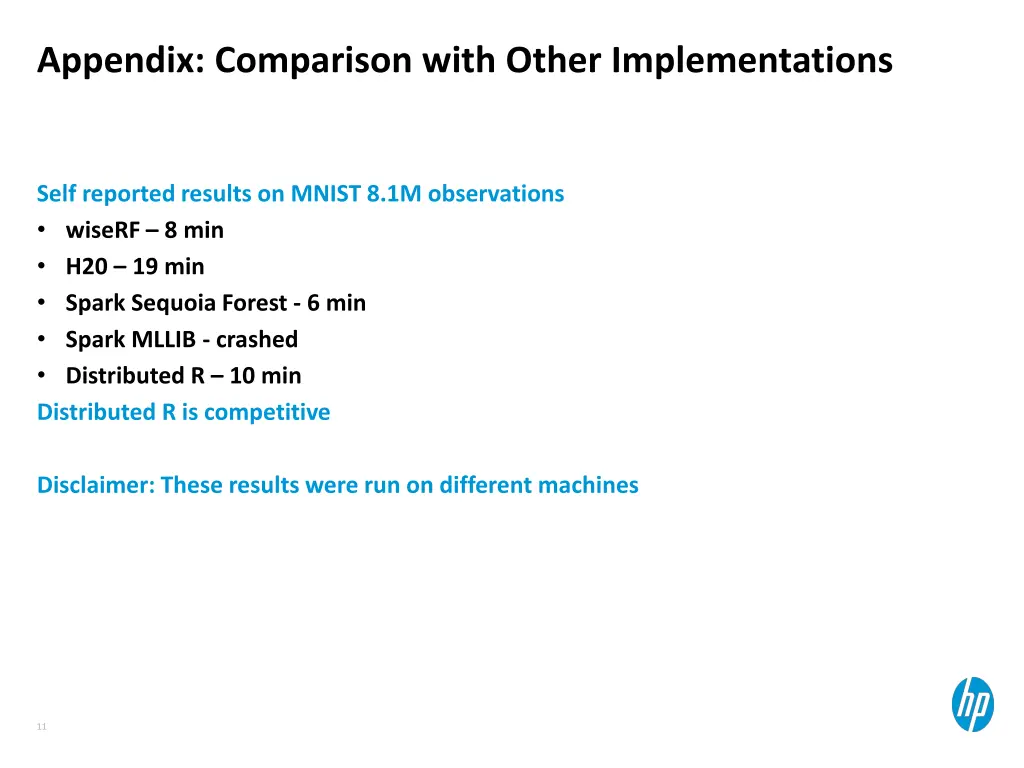 appendix comparison with other implementations