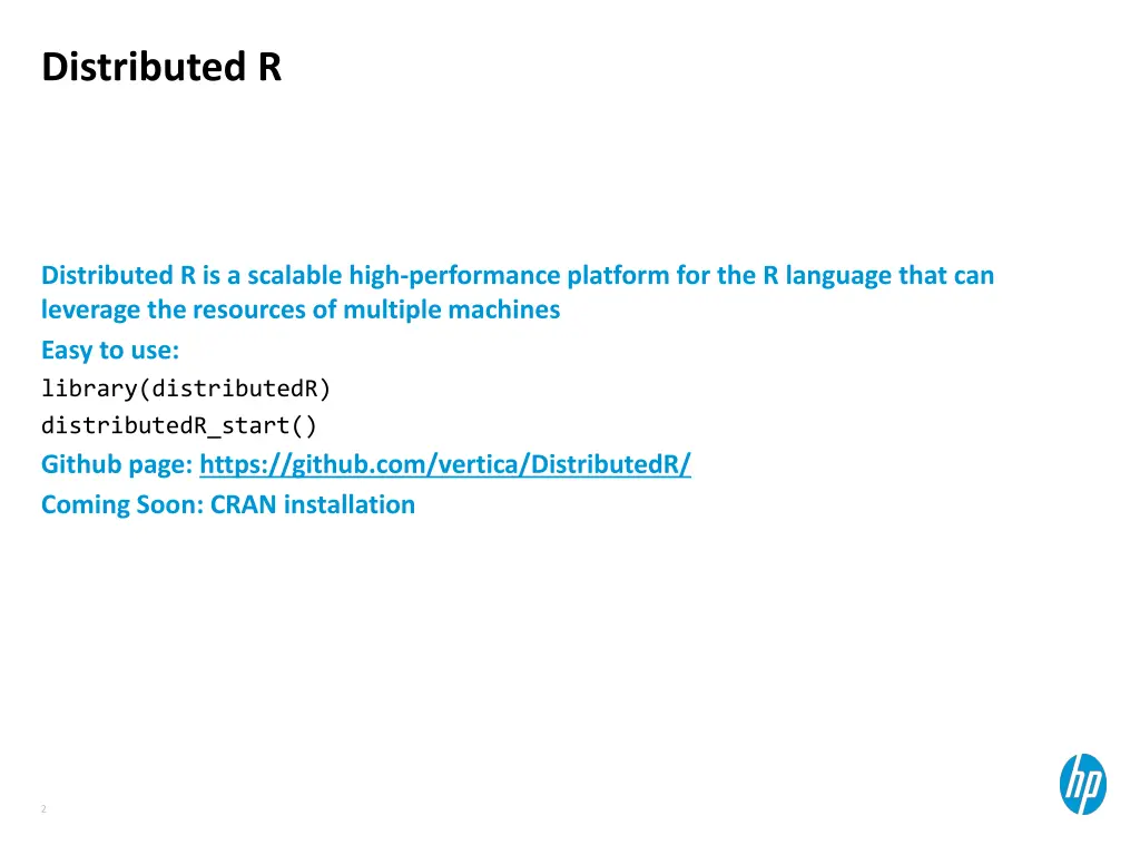 distributed r