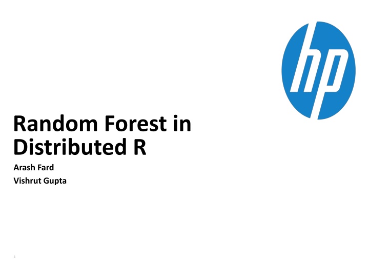 random forest in distributed r arash fard vishrut