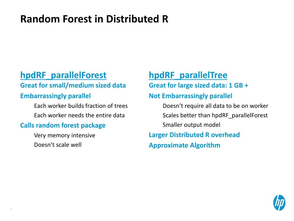 random forest in distributed r