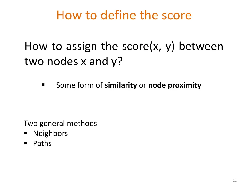 how to define the score
