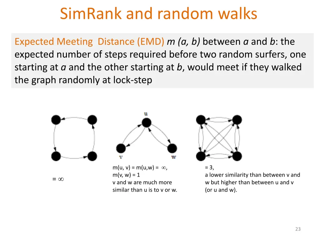 simrank and random walks