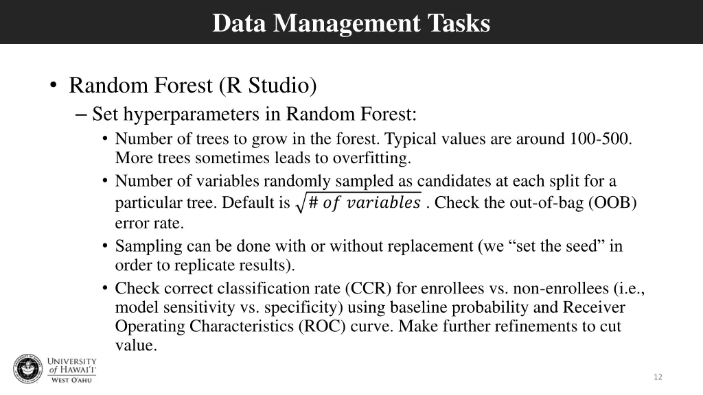 data management tasks 1