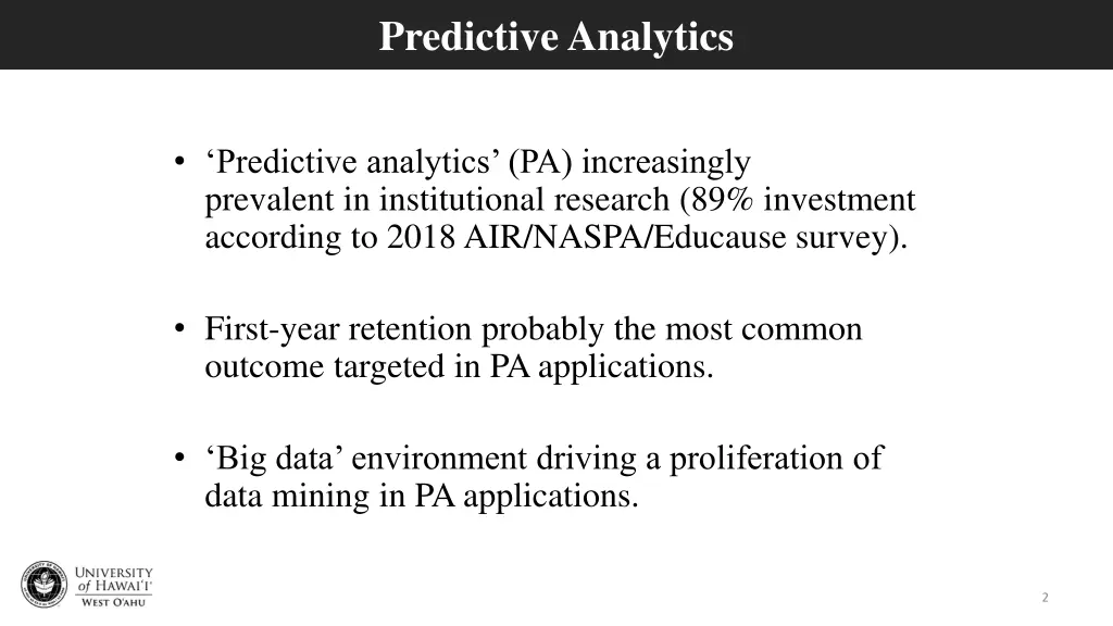 predictive analytics