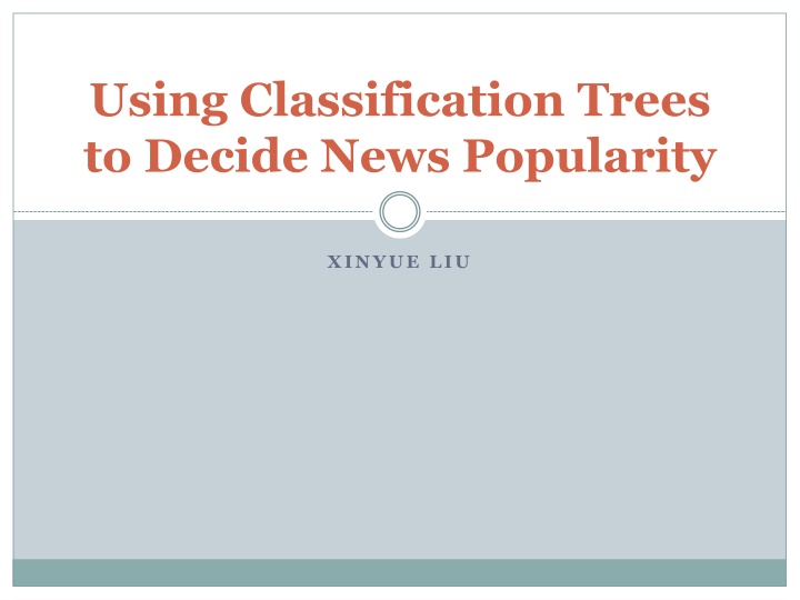 using classification trees to decide news