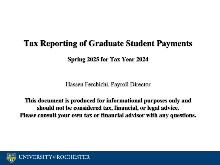 tax reporting of graduate student payments