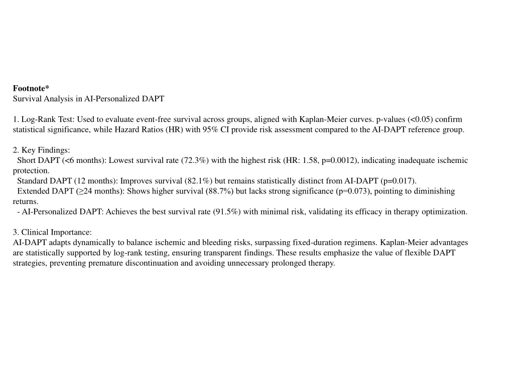 footnote survival analysis in ai personalized dapt