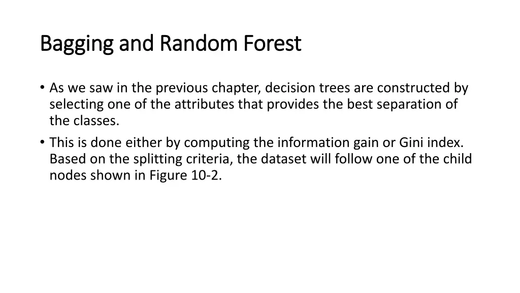 bagging and random forest bagging and random