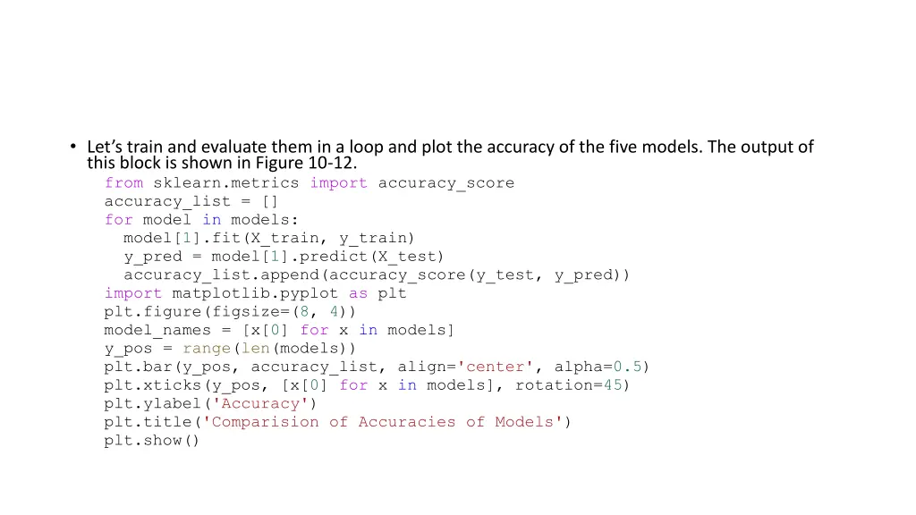 let s train and evaluate them in a loop and plot