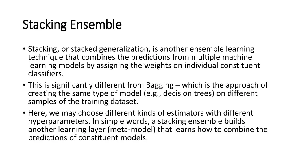 stacking ensemble stacking ensemble