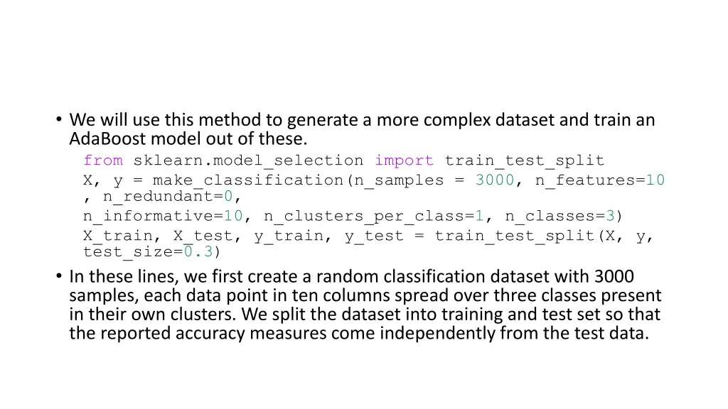 we will use this method to generate a more